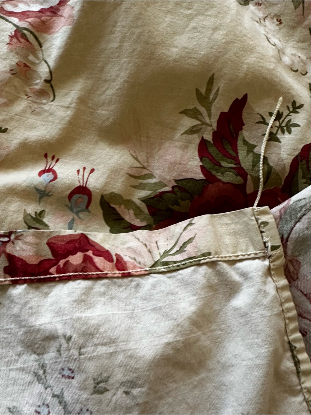 Vintage Ralph Lauren 'floral river sand' full/double flat sheet COTTAGECORE - Picture 8 of 11